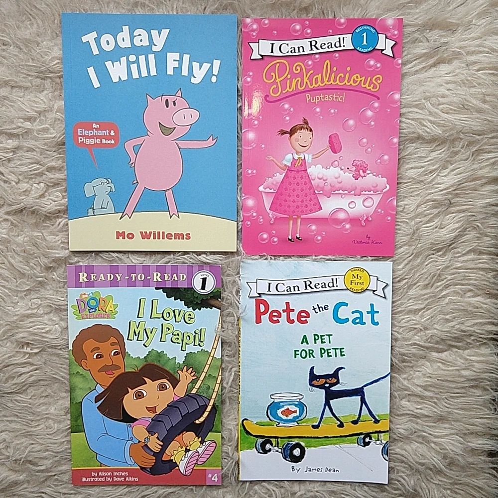 4 New Early Reader Books Book Lot Home Library Teacher Classroom
